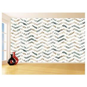 Papel De Parede 3D Sala Chevron Zig Zag Listras 3,5M Zig91