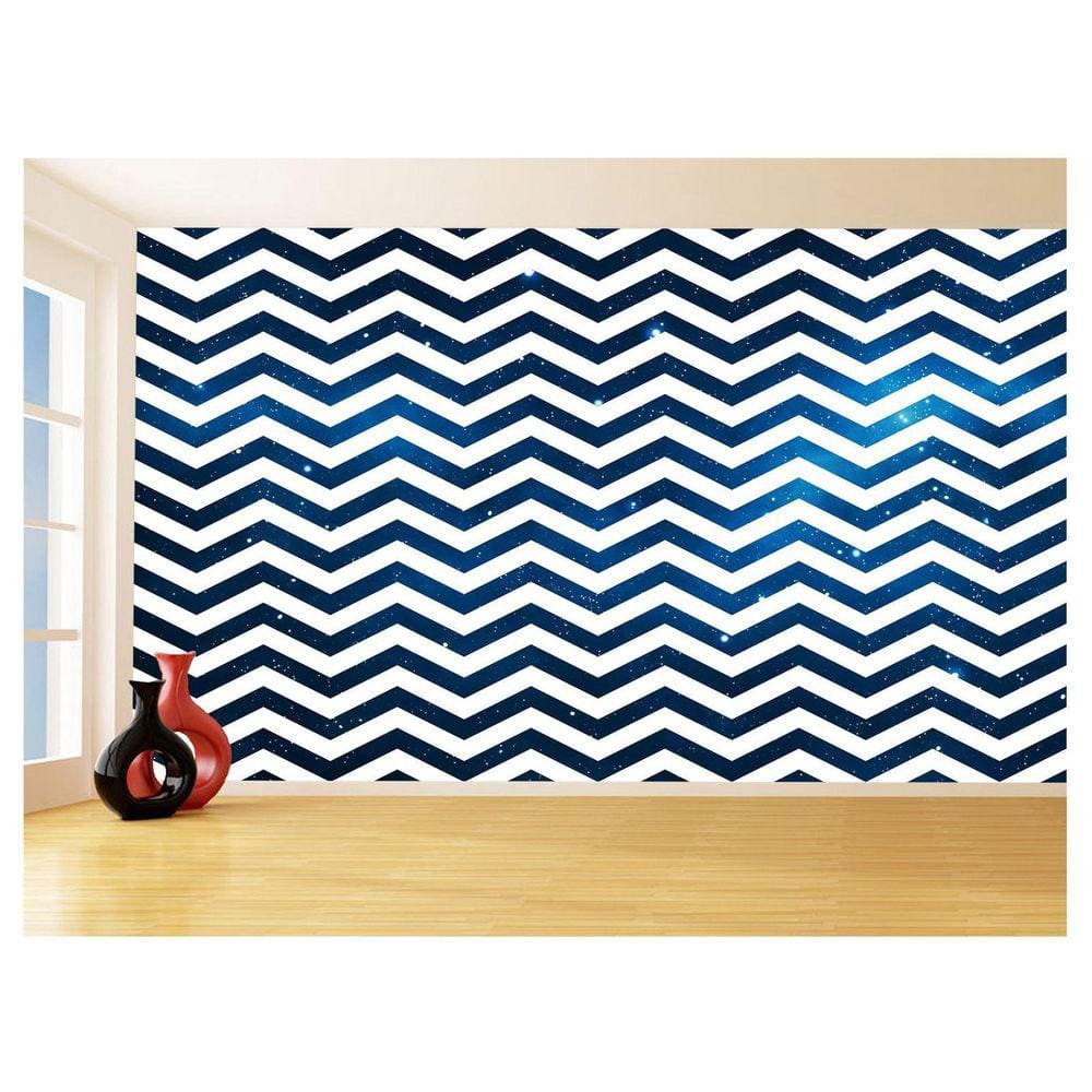 Papel De Parede 3D Sala Chevron Zig Zag Listras 3,5M Zig141