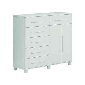 Cômoda para Quarto com Sapateira 6 Gavetas - São Paulo-Branco - Móveis Leifer
