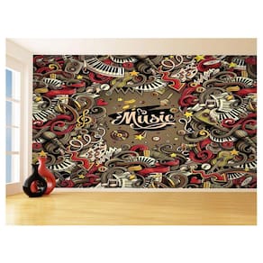 Papel De Parede 3D Musica Music Arte Colorido 3,5M Mus101