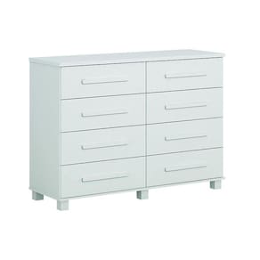 Cômoda para Quarto 8 Gavetas - San Marino-Branco - Móveis Leifer