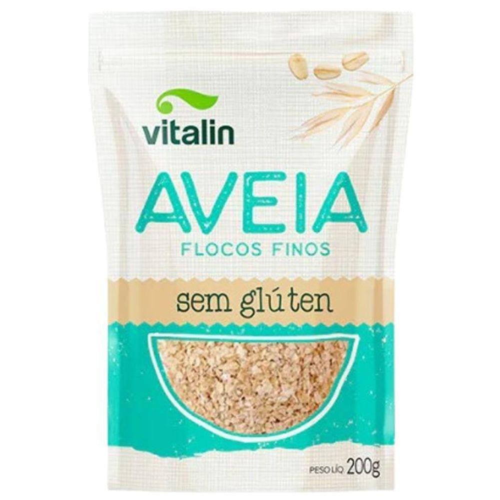 Aveia em Flocos Sem Glúten Vitalin 200g - Rica em Nutrientes