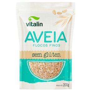 Aveia em Flocos Sem Glúten Vitalin 200g - Rica em Nutrientes