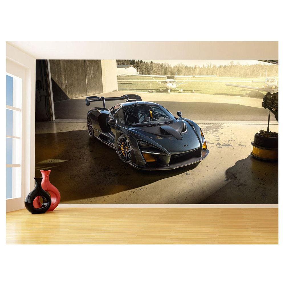 Papel De Parede 3D Carro Mc Laren Pista Super 3,5M Car297