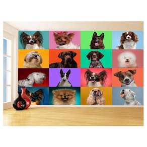 Papel De Parede Animais Cachorro Várias Raças 3,5M Anm370