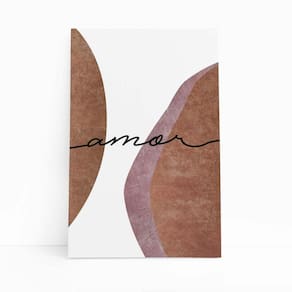Quadro Canvas Amor Abstrato Minimalista Frases Arte 60X40Cm