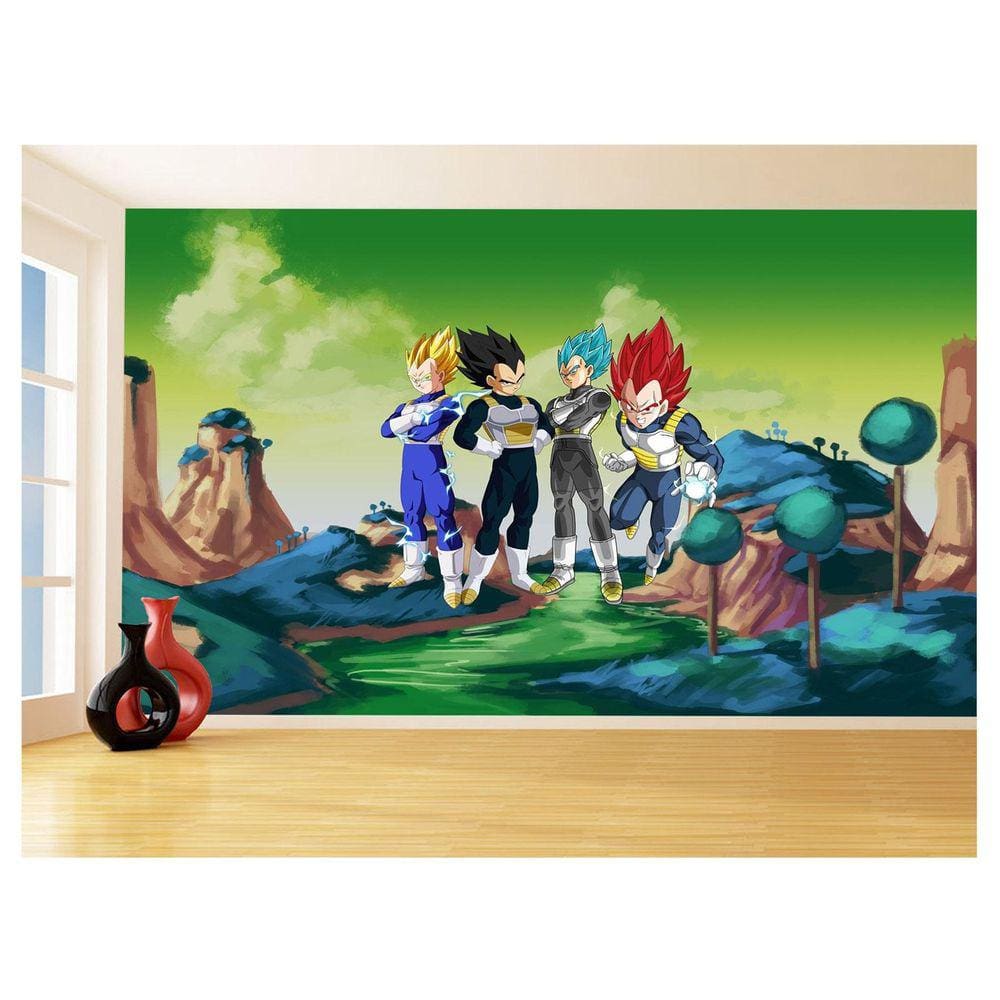 Papel De Parede Dragon Ball Goku Vegeta Anime 3,5M Dbz308
