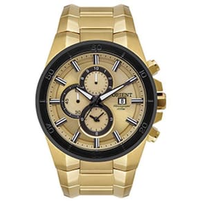 Relógio Orient Masculino Dourado Cronógrafo Mgssc050 C1Kx