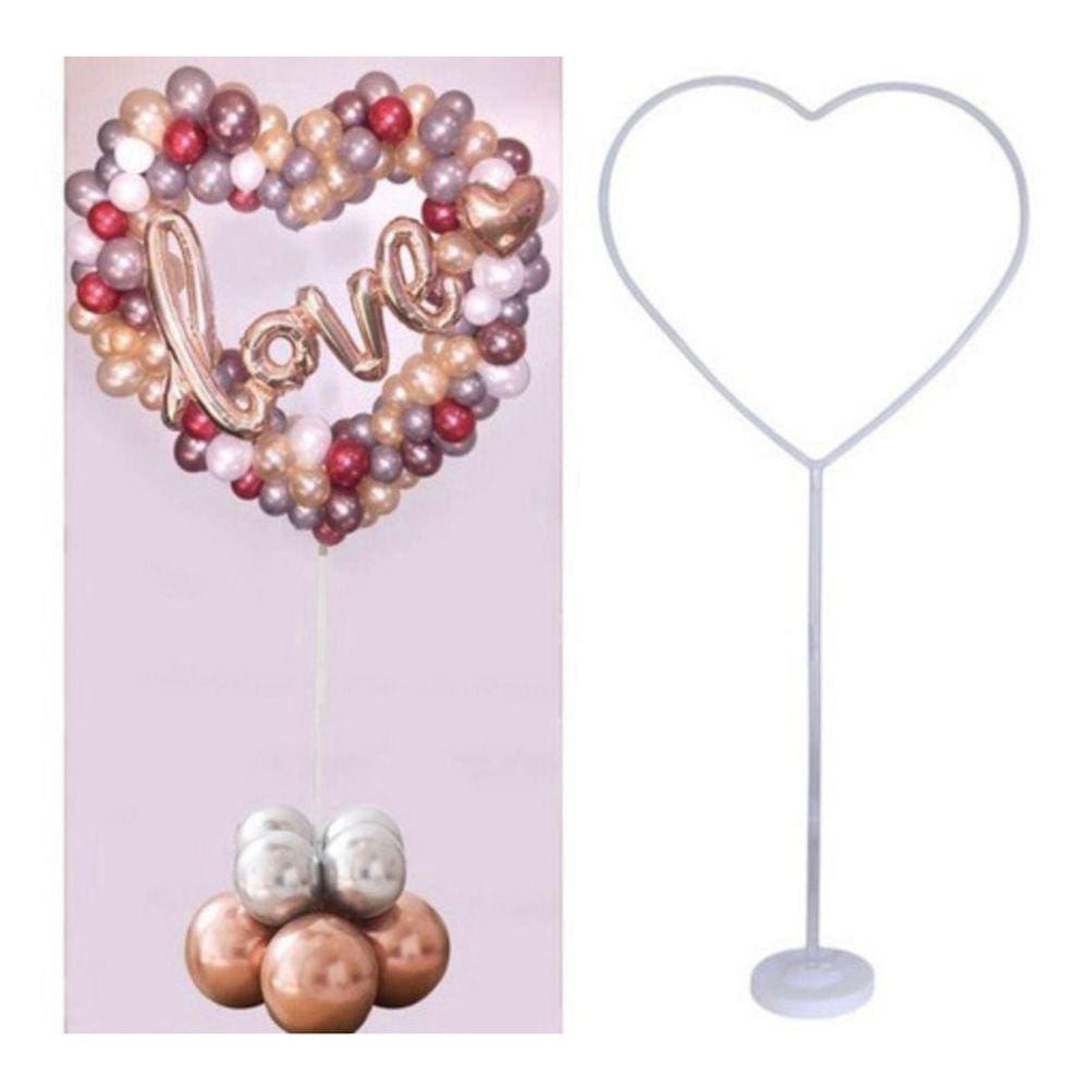 Suporte Balão Base Bexiga Coração Armação Decoração Festa