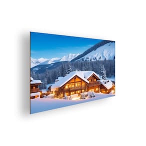 Quadro/Placa Decorativa MDF 20x28 Snow House