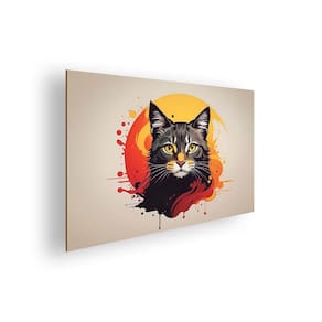 Quadro/Placa Decorativa MDF 20x28 Color Splash Cat