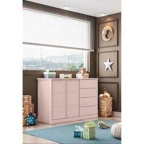 Cômoda Pérola com portas rosê - Phoenix Baby