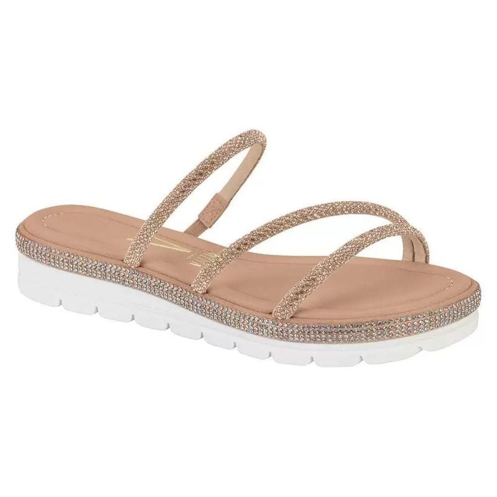 Sandália Vizzano Plataforma Com Tiras Em Stras Tamanco