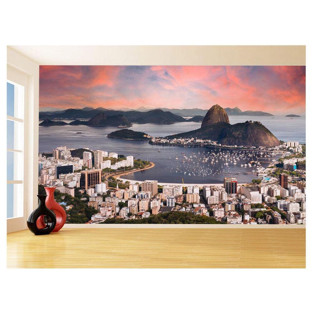 Papel De Parede Cidade Rio De Janeiro Por Sol 3,5M Ncd329