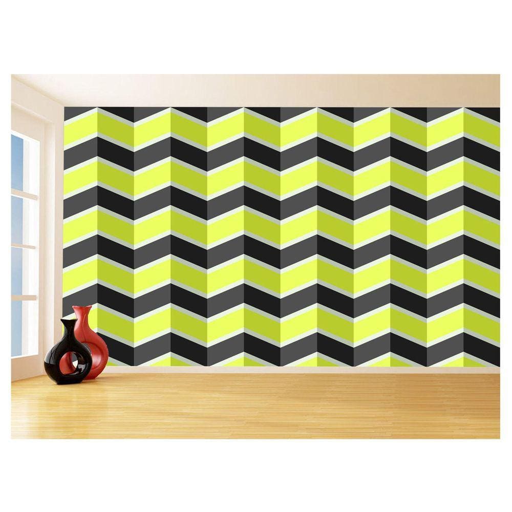 Papel De Parede 3D Sala Chevron Zig Zag Listras 3,5M Zig31