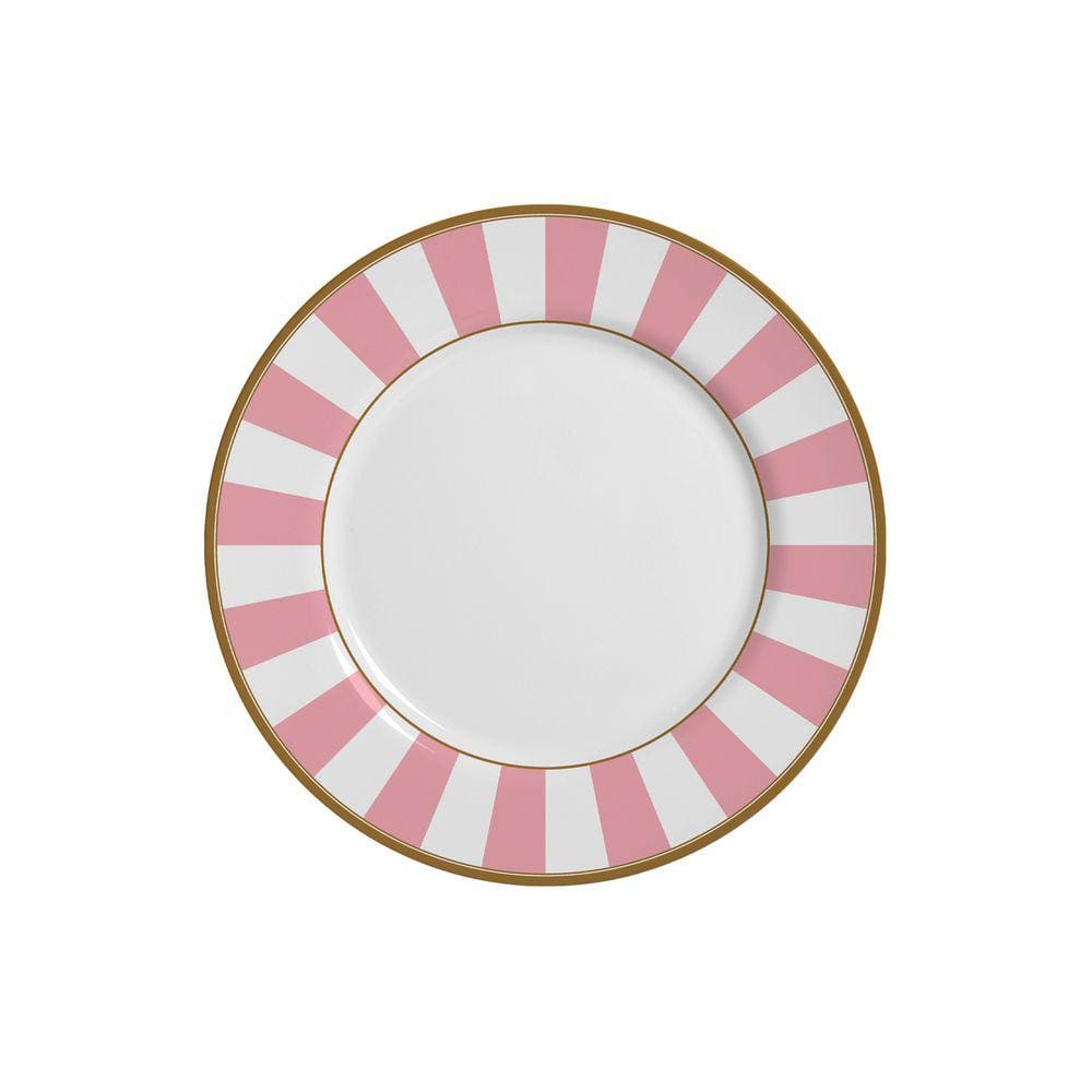 Prato Sobremesa Stripe Rosa Alleanza 6 un