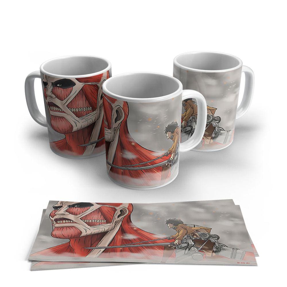 Caneca de Porcelana Attack on Titan modelo 09