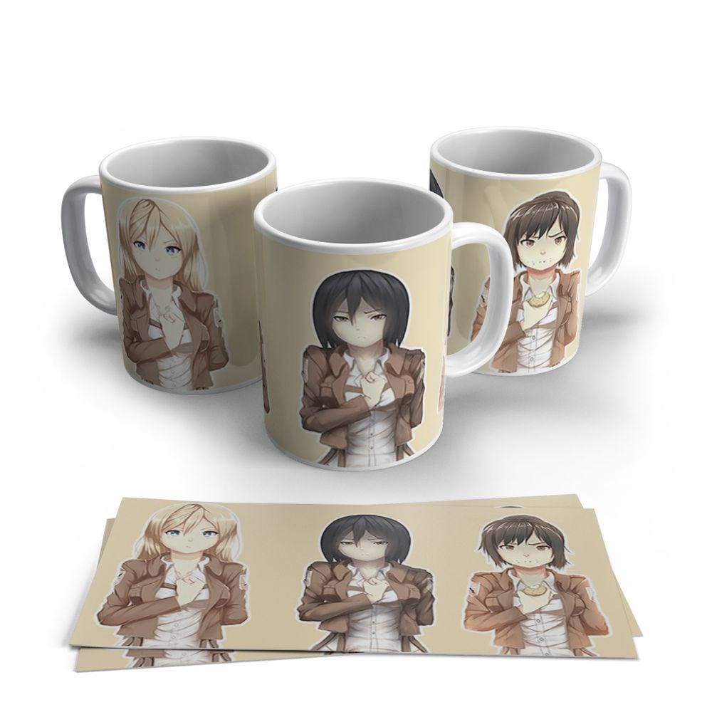 Caneca de Porcelana Attack on Titan modelo 01