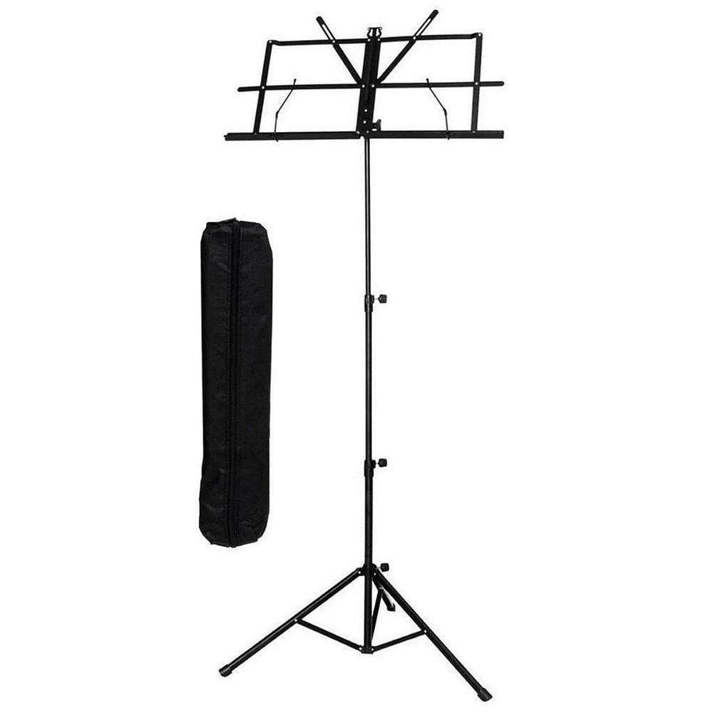 Estante Partitura Redburn Preta - Ajuste de Altura e Molas