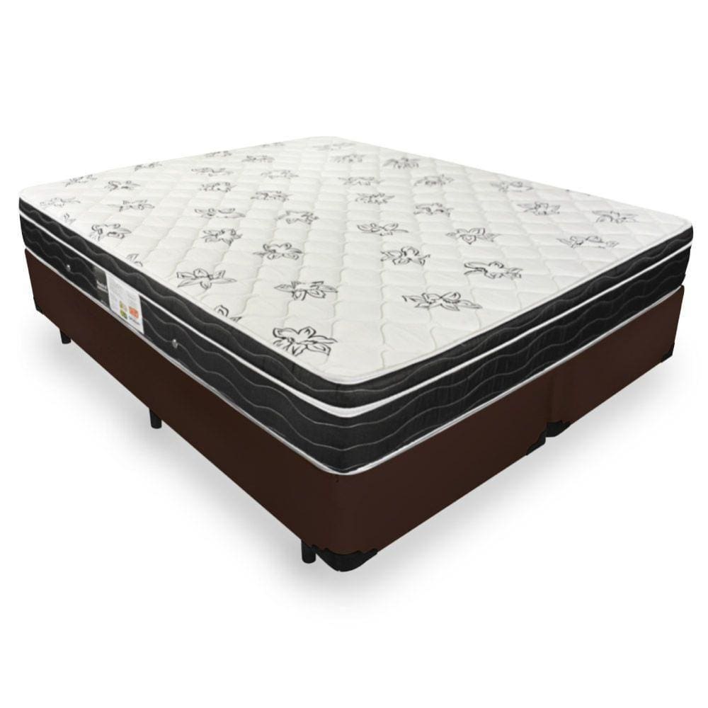 Cama Box Queen + Colchão De Molas - Ortobom - Physical Nanolastic 158x198x58cm