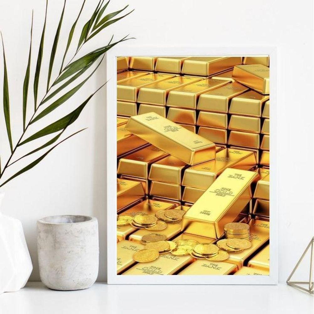 Quadro Arquétipo Prosperidade 33x24cm Moldura Madeira Preta