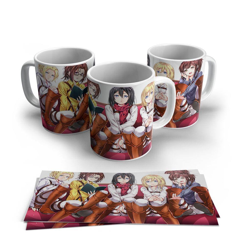 Caneca de Porcelana Attack on Titan modelo 34