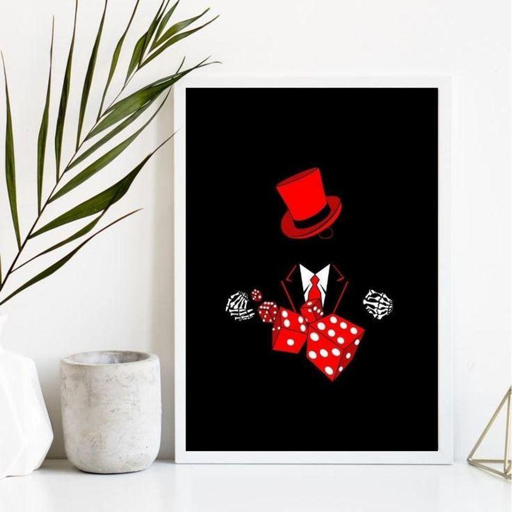 Quadro Umbanda Zé Pelintra 33x24cm - Madeira Branca