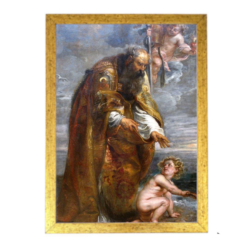 lindo Quadro catolico santo agostinho Cristianismo DRD5656