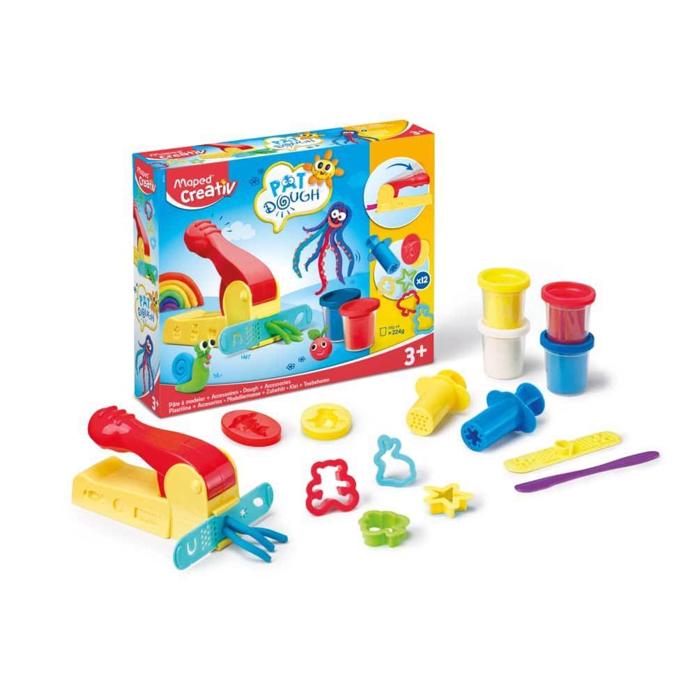 Kit Massa de Modelar com 4 Potes e 12 Acessórios Creativ - MAPED