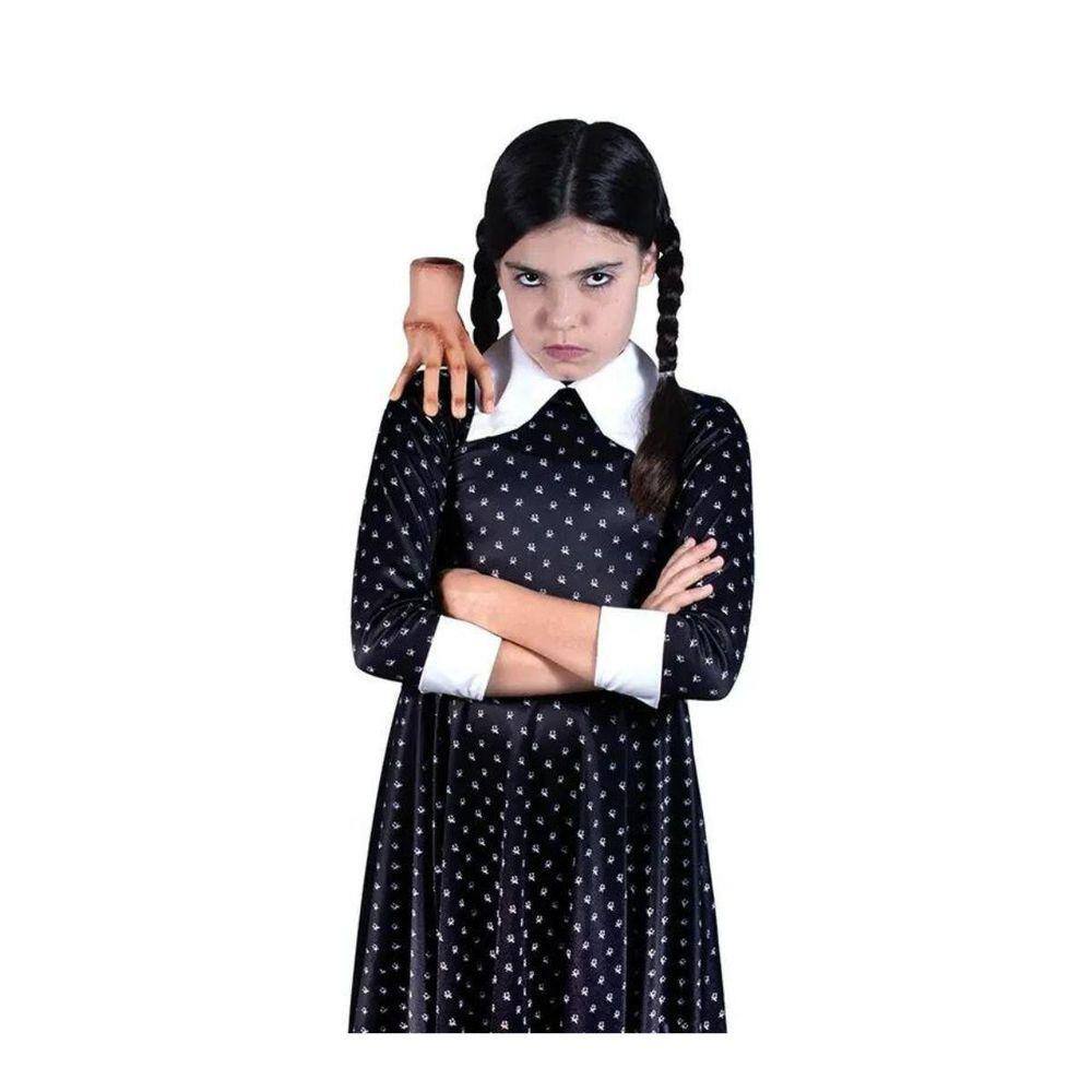 Fantasia de halloween wandinha addams adulta familia addams fantasias carol  fsp | Casas Bahia