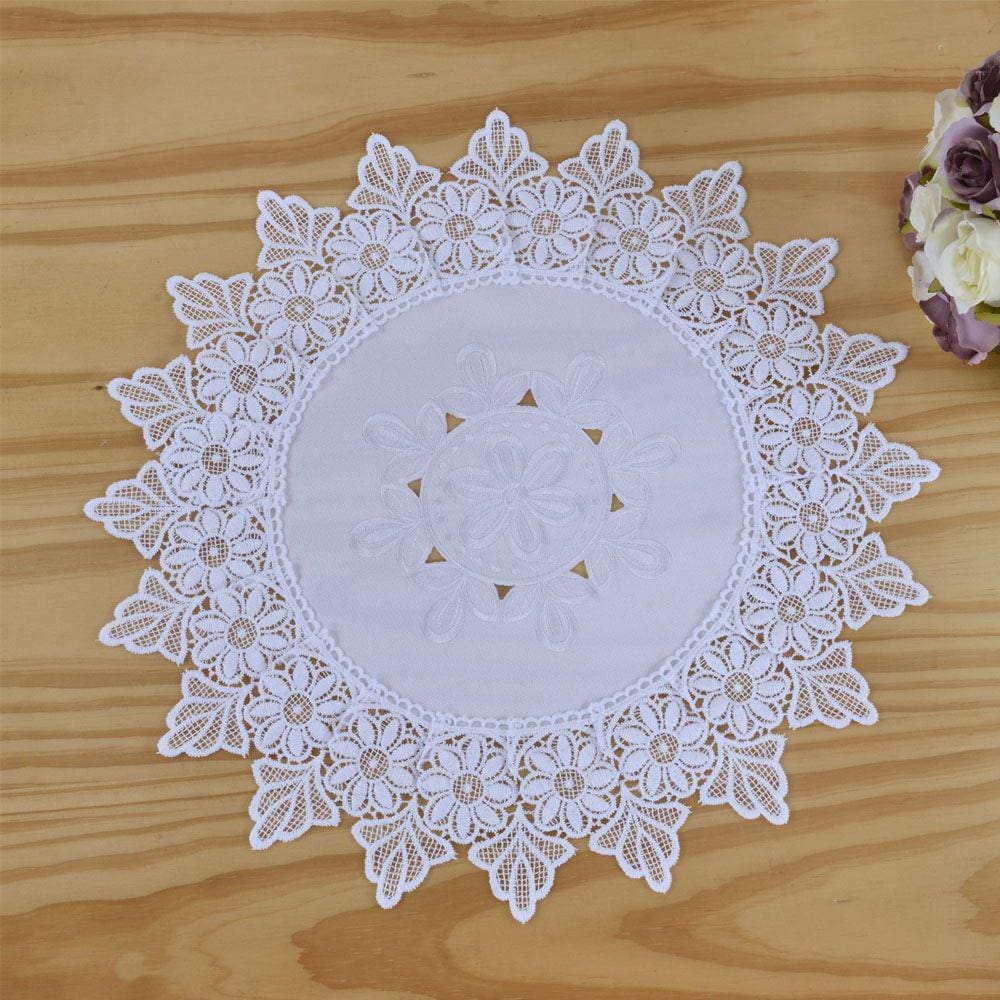 Sousplat Argivai Moldura Branco 40cm Redondo 2 Peças