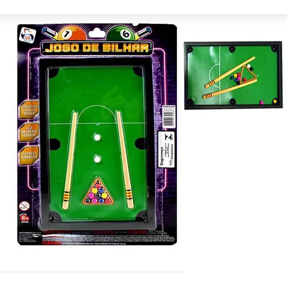 Brinquedo infantil jogo de sinuca BILLIARDS. - BILLIARDS