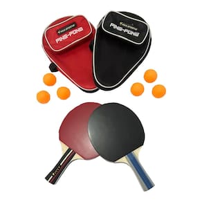 Kit Tênis de Mesa Gold Sports War - 2Raquete 5 Star -2Bolas 3Star - 2Raqueteiras