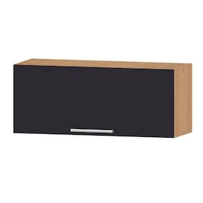 Armário Aéreo Ditália Aspen 1Pt Carv/Preto CD-203