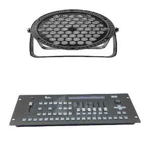 Kit 10 Par Led Slim Rgb 3 Em 1 Full 60 Leds + Pilot 2000