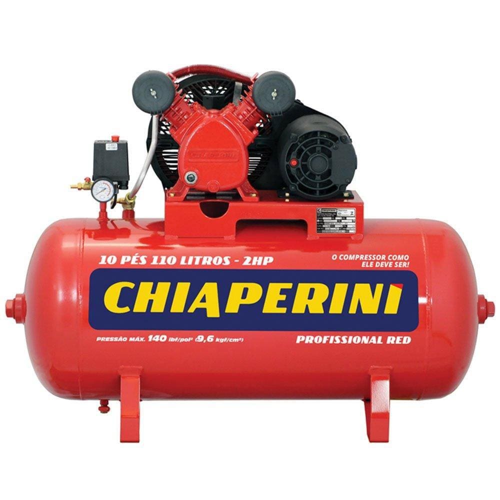 Compressor de Ar Média Pressão Red 10 Pés 140PSI 2HP 110 Lit