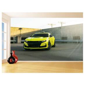 Papel De Parede Carro Camaro Chevrolet Amarelo 3,5M Car50