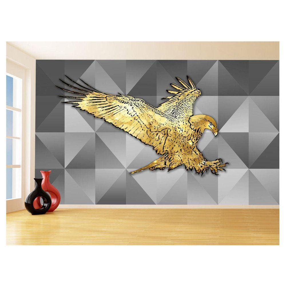Papel De Parede 3D Animais Pop Art Águia Voando 3,5M Pxa263