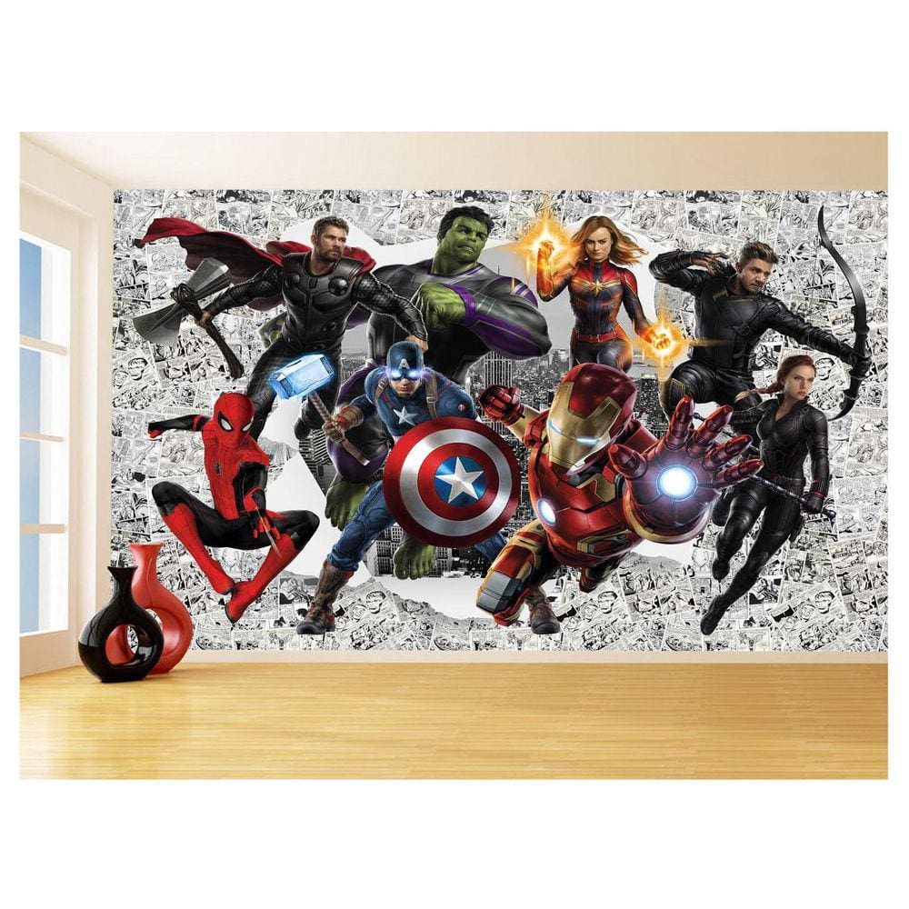 Papel De Parede 3D Heróis Página Quadrinhos Hq 3,5M Nhma266