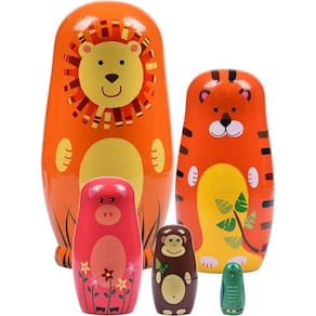 Bonecas de Ninho Russo Animal Caixas de Presente de Madeira Gif aniversário