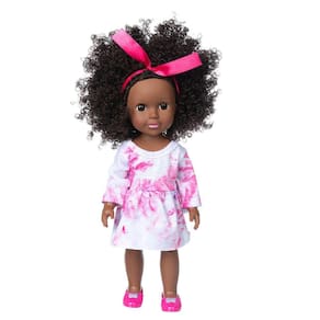 Black African Black Baby Cute Curly Black 35cm Vinyl Baby Toy