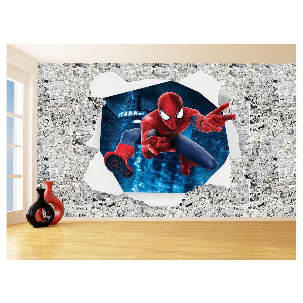 Papel De Parede 3D Heróis Página Quadrinhos Hq 3,5M Nhma205