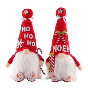 Expositores de enfeites de férias 2 enfeites de boneca boneca sem rosto de natal boneca anã rudolph chapéu vermelho boneca decoratio