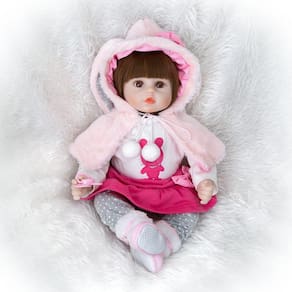 Corpo de algodão macio realista Bonecas moda princesa menina boneca bebê renascido brinquedos Cosplay Rabbit Toddler Presentes de aniversário| Bonecas
