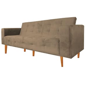 Sofa Namoradeira Monica 3 Lugares Capuccino