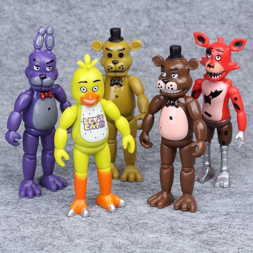 Five Nights at Freddys, conjunto completo de brinquedos de 1 a 3 gerações,  violação de segurança, pizza, loja de pizza, brinquedo de localização,  todas as séries FNAF para presentes infantis (E)