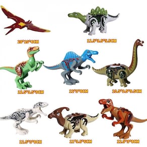 8pcs World Dinosaurs Building Bricks Blocks Figures