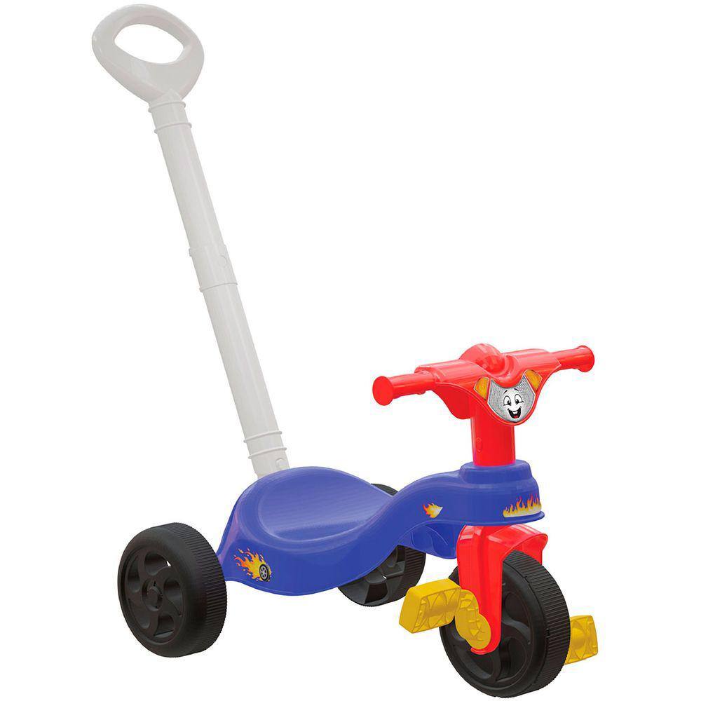 Triciclo Infantil Retrô Avespa Com Empurrador Colorido