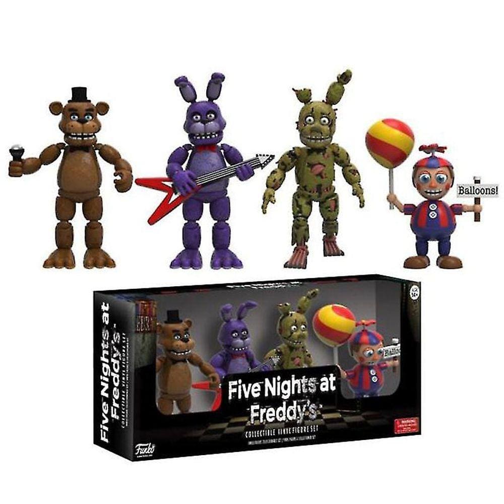 Five Nights at Freddys, conjunto completo de brinquedos de 1 a 3 gerações,  violação de segurança, pizza, loja de pizza, brinquedo de localização,  todas as séries FNAF para presentes infantis (E)