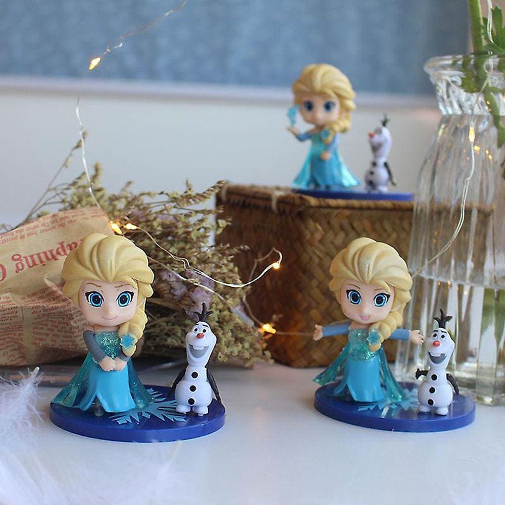 Disney Frozen Princesa Elsa Anna Costume 9cm Decoração do Bolo
